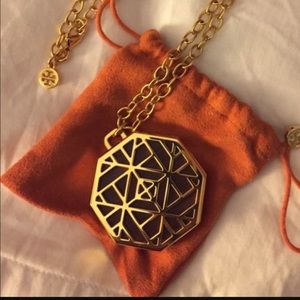 Tory Burch solid perfume pendant necklace