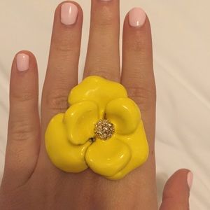 Francesca's Yellow Flower Cocktail Ring
