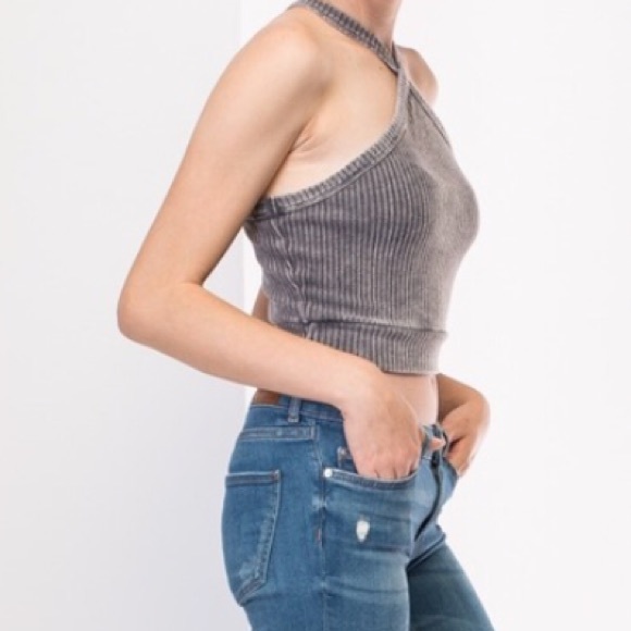 🎉HP 5/1!🎉Dusty Charcoal Ribbed tank💥LAST ONE!! - Picture 3 of 4