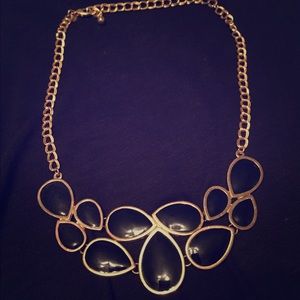 Premier Designs black and gold necklace
