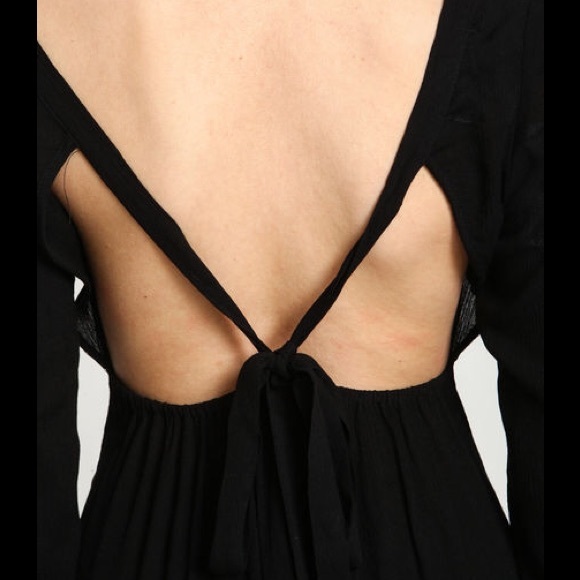 NEW Black Boho Dress Sz M - Picture 3 of 4