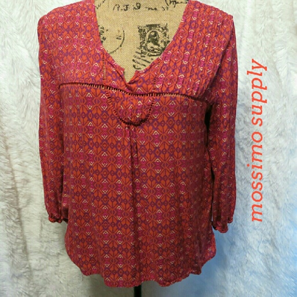 Price Drop -Long Sleeve Tunic top, Rayon Blouse