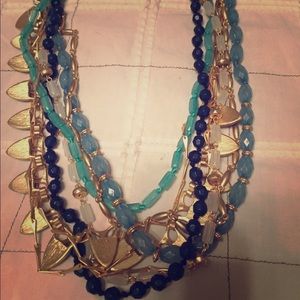 Blue statement necklace
