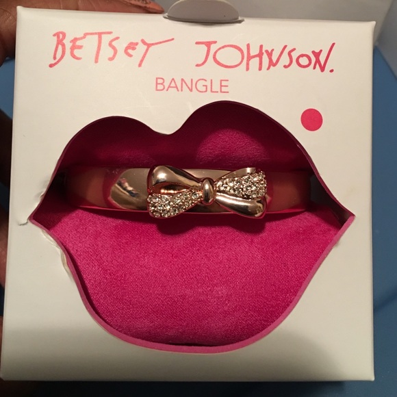 Betsey Johnson Jewelry - Gold- Tone Crystal Box Bangle Bracelet