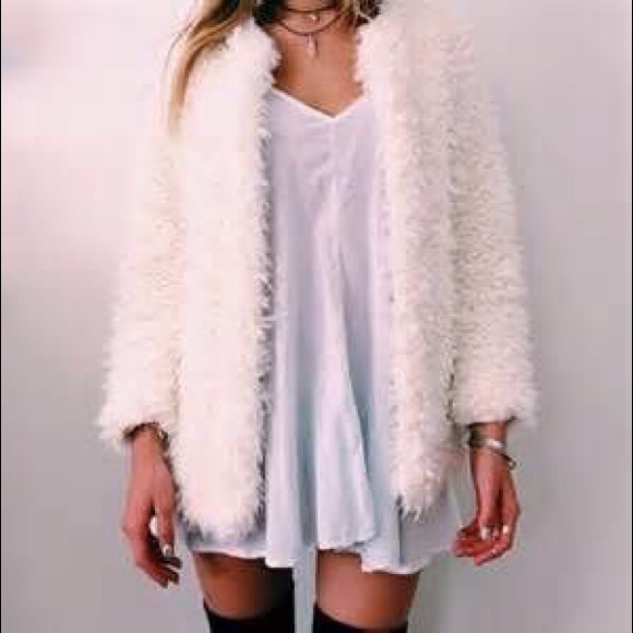 White Faux Fur Jacket