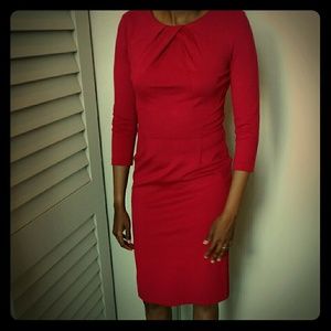 Red 3/4 sleeve Emploi dress!