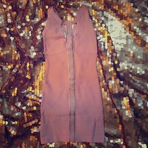 bebe pink bandage dress