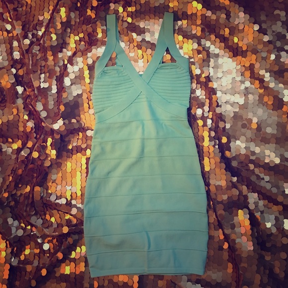 Green bandage dress