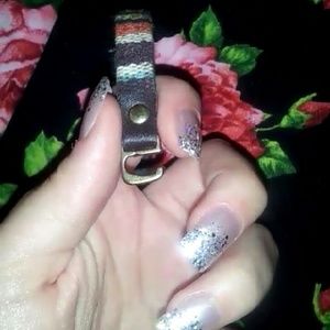 Tribal leather chocker necklace