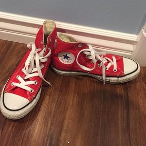 Red high top converse