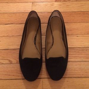 Black suede Ann Taylor flats