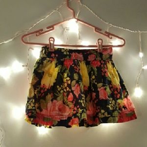 Colorful Floral Print Skiry