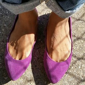 Madewell Purple Suede skimmer flats