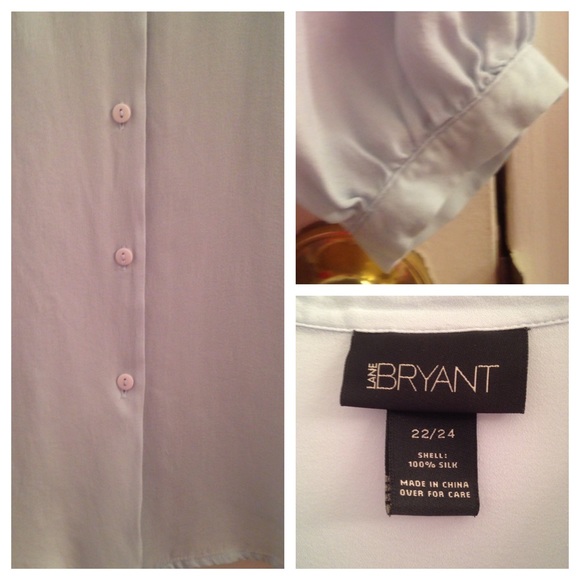 Lane Bryant Long Sleeve Silk Blouse - Picture 4 of 4