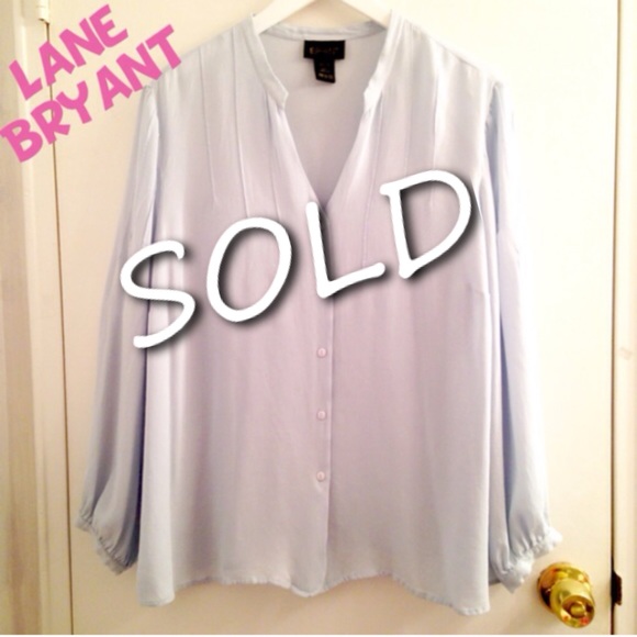 Lane Bryant Tops - Lane Bryant Long Sleeve Silk Blouse