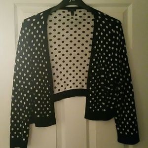 polka dot cardigan