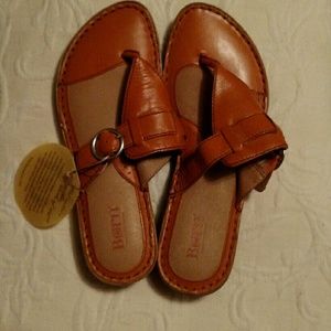 Born Burnt Orange Thong Sandals