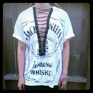 ❤Jack Daniels Lace Up T Shirt❤