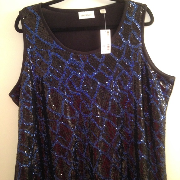 NWT Avenue Sequin Tank Top - Picture 2 of 4
