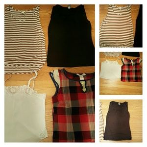 Bundle of four summer tops H&M, Ann Taylor, retro