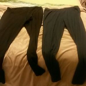 2 pairs of Faded Glory fleece lined leggings