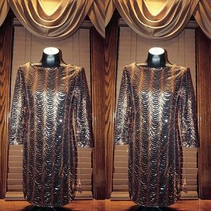 Charlotte Ruse Rose Gold Sequin Dres