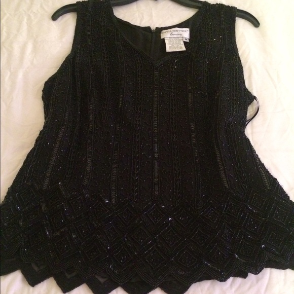 Macy's Pretty beaded dressy blouse - Picture 2 of 5