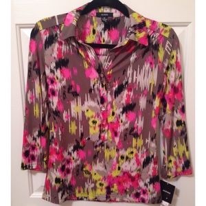 Alfani Ikat Print Blouse