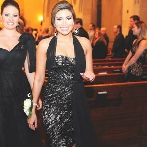 Black lace with nude underlay Monique Lhuiller