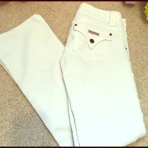 White Hudson corduroy jeans