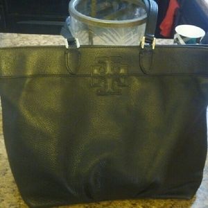 Authentic Tory Burch stacked T tote