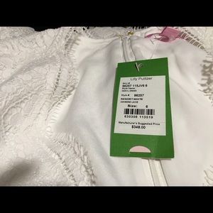 Lilly Pulitzer Meryl Shift Dress white lace 6
