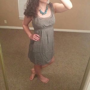 Dress with detailed neckline