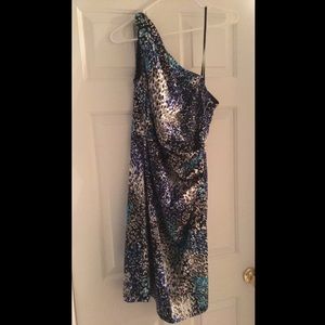 Maggy London One shoulder cocktail dress