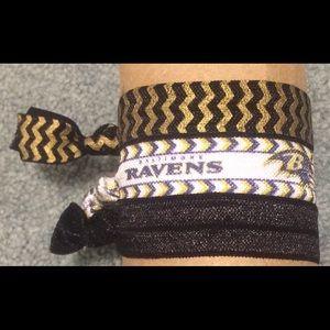 Baltimore Ravens hair tie pack