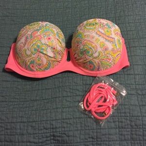 NWOT Victoria's Secret Swim Bandeau Top 34D