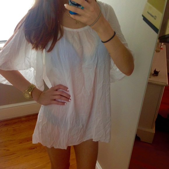 White Beach Dress Cover Up - Picture 4 of 4