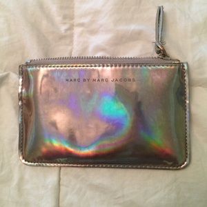 Silver holographic Marc Jacobs wallet