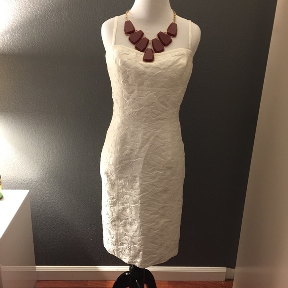 Ralph Lauren Textured White Dress - Picture 2 of 4
