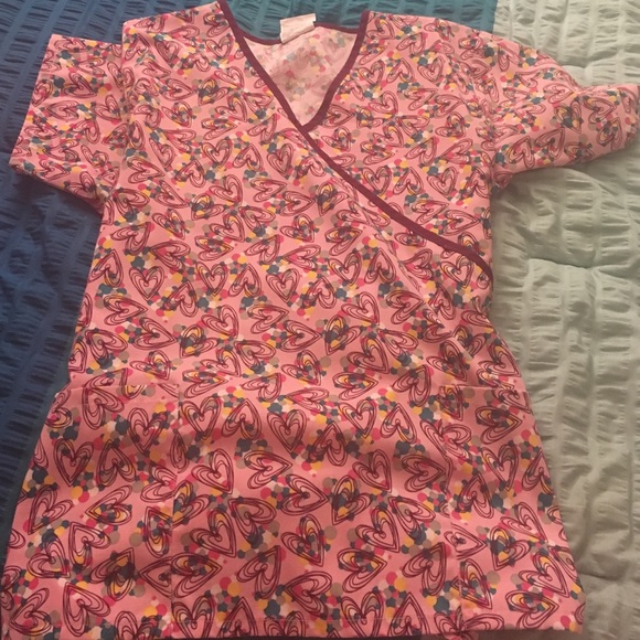 Medium size All Heart scrub top