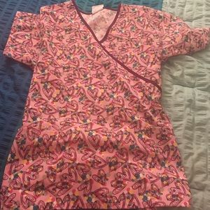 Medium size All Heart scrub top