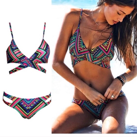 Other - Sexy Aztec Twist Brazilian Bikini