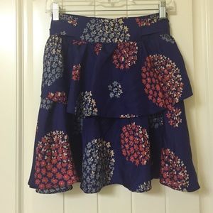 Anthropology silk skirt