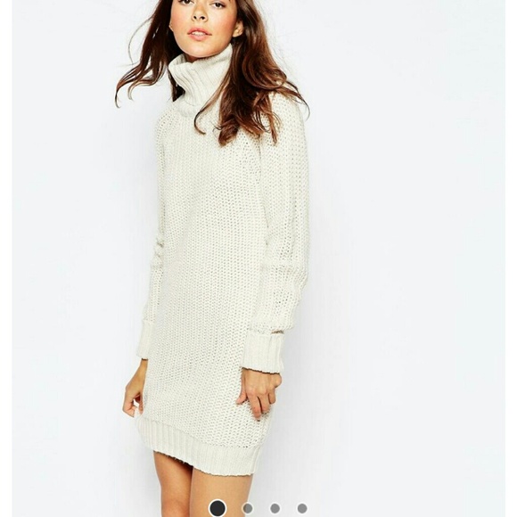 Brave Soul High Neck Sweater Dress With Long Sleev