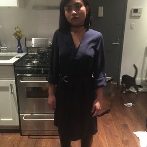 SOLD Warehouse asymmetric Belted dress