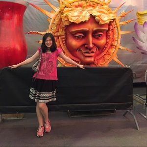 Pink T shirt with prints