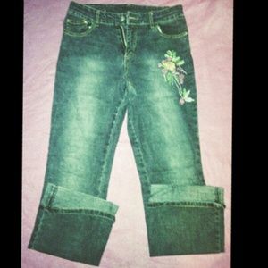 Floral Embellished Jeans