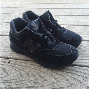 Triple Black New Balance 574 Sz 6.5