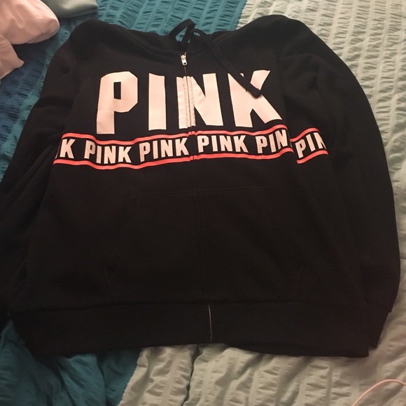 Large PINK hooded zip up sweatshirt
