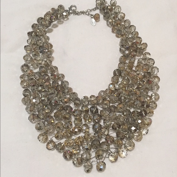 Sparkly silver jewel necklace